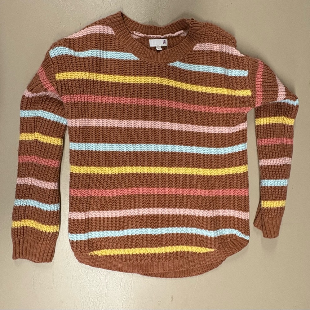 SO Women's Brown Striped Sweater